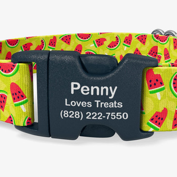 closeup of buckle personalization